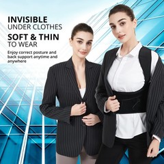SHAPERKY Posture Corrector for Women Support: Back Brace Medium, Black