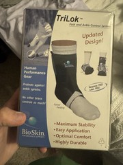 BioSkin TriLok Ankle Brace Foot Support Men’s Large 10-12.5 New Universal 53603