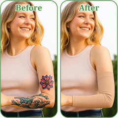 2 Pairs Tattoo Cover Up Sleeve Forearm Sleeves for Women, Forearm Compression…