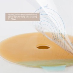 Adhesive Skin Barrier for Colostomy Bags with Non-Woven Border 10 Count