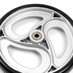 Wealrit 2 Pcs Wheels Replacement for Wheelchairs Solid 8 Inch 8 Inch, Silver