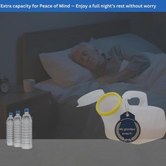 Spill-Proof 40oz Urinals for Men – Glow-in-the-Dark, Ideal for Travel & Camping