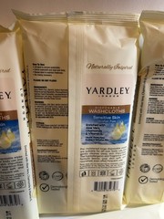 YARDLEY LONDON 4 Qty 18 Ct Packs Large Disposable Washcloths Sensitive Skin NEW