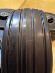 6×2 Set Of 2 Caster Wheels Tires for Quantum Q6 Edge Black