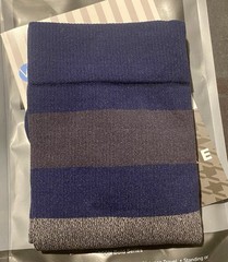 VENACOUTURE Mens Compression Socks 15-20mmHg Regency Stripe Size:B Midnight Navy