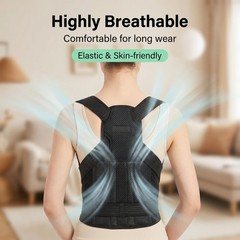 Posture Corrector for Men Women, 4 Support Rods Full Back Brace, Adjustable…