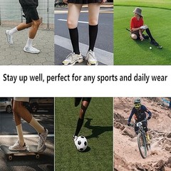 3 Pairs Compression Socks for Women Men 15-20 mmHg Athletic Small-Medium Beige