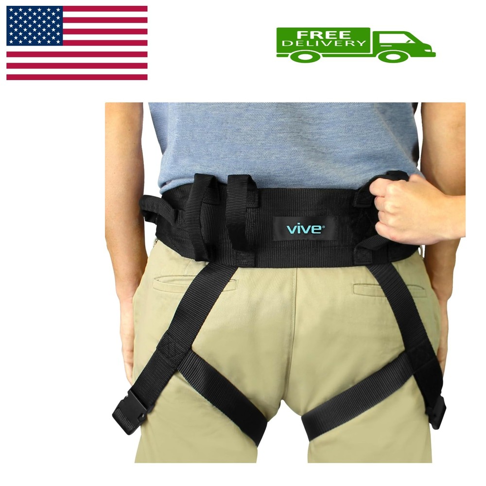 Transfer Belt with Leg Loops – Medical Nursing Safety Gait Assist Device – Ba…