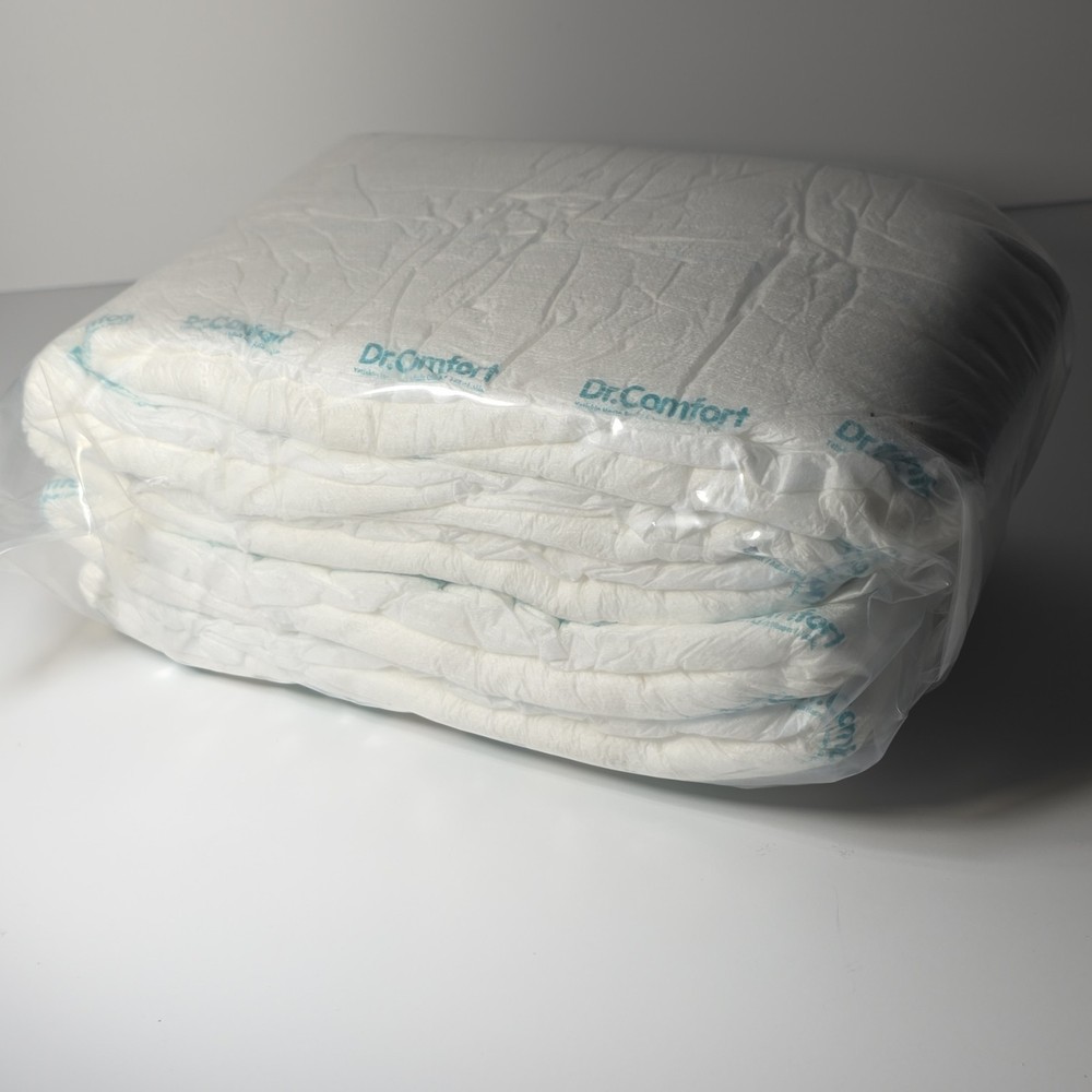 Dr. Comfort Disposable Incontinence briefs White Adult Personal Care 5 Pack