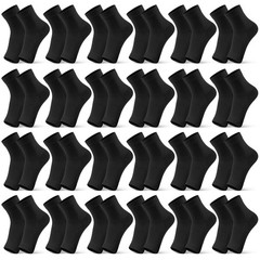 Twistover 24 Pairs Ankle Brace Compression Sleeve Bulk, Plantar Black