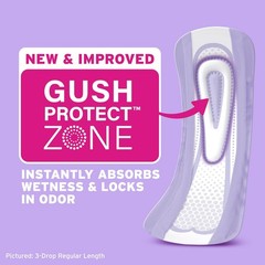 Poise Ultra Thin Incontinence Pads, 4 Drop Moderate Absorbency, Long, 144 Count