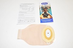 16 Nu-Hope Deep Convex Ostomy Pouches & Skin Barrier Med Oval Foam Drainable