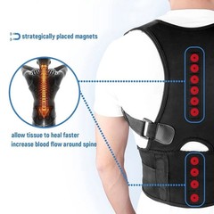 Posture Corrector Support Magnetic Back Shoulder Brace Belt Band For Men Women