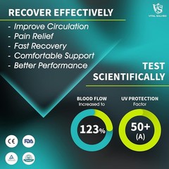 Vital Salveo -Germanium Recovery Compression Sports Full Leg Sleeve Length Th…
