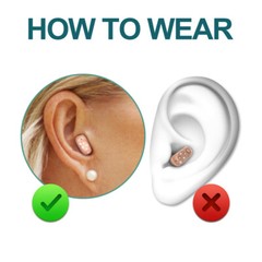 1 Pair Rechargeable Hearing Aids Mini Hearing Amplifier L+R w/ Charger Case