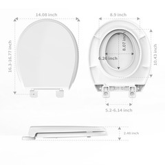 Potty Training Toilet Seat, 16.5″ Round White Seat with With Baby