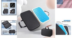 Thick Non-Slip Memory Foam Seat Cushion with Washable Cover & Storage Pocket