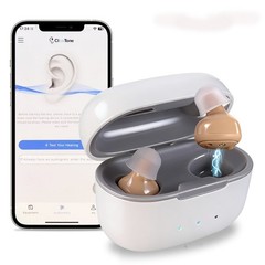 Rechargeable Hearing Aids Bluetooth With Noise Cancelling,OTC Invisible In Ear