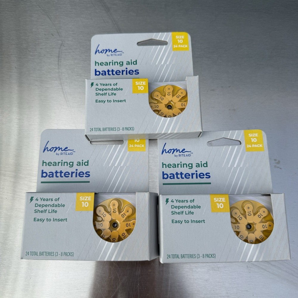 Size 10 Hearing Aid Batteries By Rite Aid 72 PACK Expires March 2027