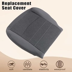 Driver Side Bottom Cloth Replacement Seat Cover Gray Compatible with Dodge