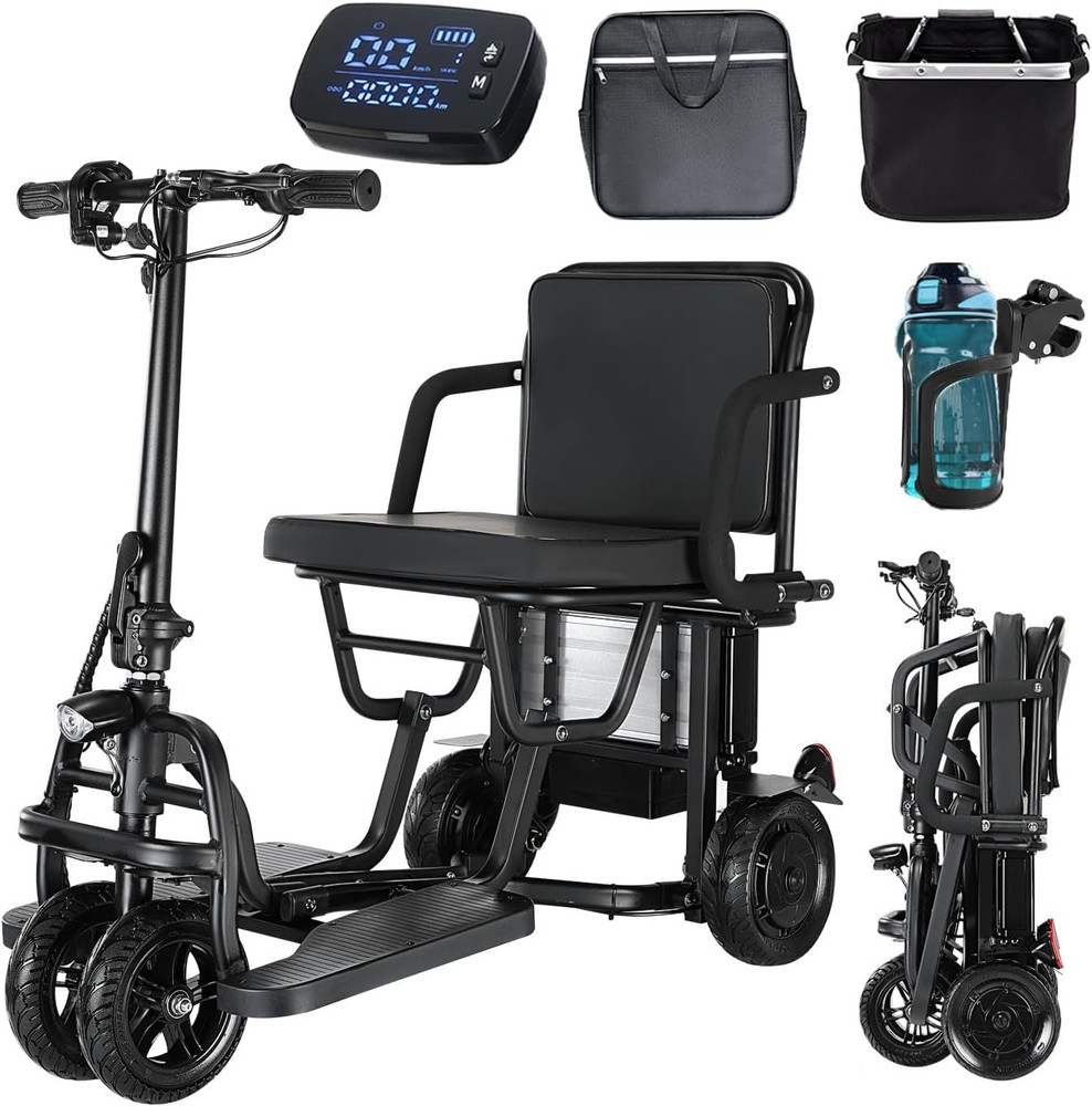 2026 New Upgrade Folding Mobility Scooters for Adults, 9.32Mph 4 Wheel Ultra Lig