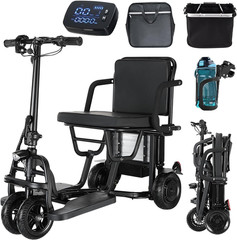 2026 New Upgrade Folding Mobility Scooters for Adults, 9.32Mph 4 Wheel Ultra Lig