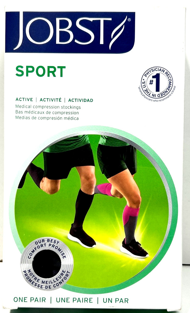 JOBST Sport Active Medical Compression Socks 20-30 MmHG Large Grey/Girls
