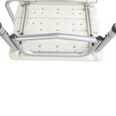 330Lb Capacity Adjustable Gray Bath & Shower Transfer Bench w/Back and Side Arm