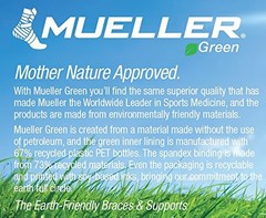 Mueller Adjustable Hinged Wraparound Knee Brace Green Line # 86455 OSFM