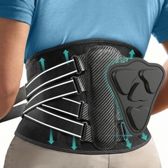 Back Brace for Lower Back Pain – Wide Lumbar Panel, 7 Stays & 3D Triangle Pad…