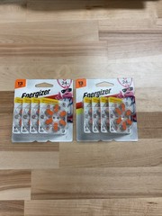 Energizer Hearing Aid Batteries Size 13, Orange Tab, 24 Pack Best Before 11/28