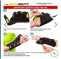 BraceAbility Thumb & Wrist Spica Splint Tenosynovitis Size S – Left Hand