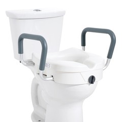 VEVOR Raised Toilet Seat 5″ Height Raised 350 lbs for Round and Elongated Toilet