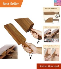 Acacia Wood Mattress Lifter Tool for Changing Sheets, Easy Lever-Action