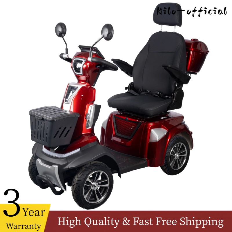 500W Heavy Duty 4-Wheel Mobility Scooters for Senior&Adult 48V20Ah 12Mph 37Miles