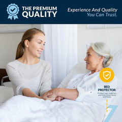 Medpride Disposable Underpads 17“ X 24“ (100-Count) Incontinence Pads, Bed Cov