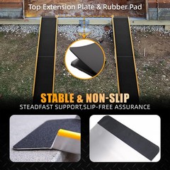 71″ Aluminum Shed Ramp 6′ Folding Loading Ramp for Motorcycle E-Bike Dirt Bike
