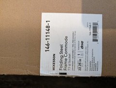 McKesson 146111481 Commode Folding Steel Frame Chair
