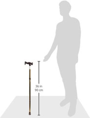 DMI Adjustable Folding Cane with Carrying Case – Bronze