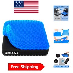 Breathable Gel Seat Cushion for Office & Car – Pain Relief & Comfort 18.9 x 17.7