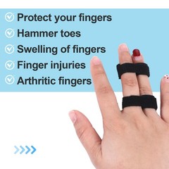 10 Pcs Buddy Straps for Fingers, Black Nylon Bandage Hammer Toe Straightener …
