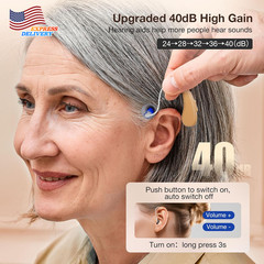 Hearing Aids for Seniors Rechargeable with Noise Cancelling with 5 Levels NEW US
