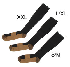 3 Pairs Compression Socks Copper Fit Knee High 20-30mmHg Energy Support Recover