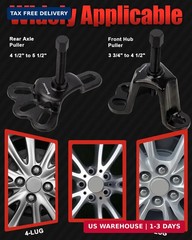 9-Way Slide Hammer Puller Set, Front Wheel Hub Remover & Rear Wheel Axle Removal