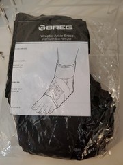 Breg Wraptor Ankle Brace Stabilization Universal Black Adjustable Laces