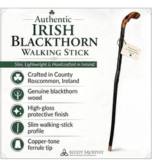 Shillelagh Wooden Irish Walking Stick Cane Handcrafted 100% Blackthorn Wood 36”