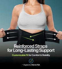 Plus Size Adjustable Back Brace for Lower Back Pain Relief, Lumbar Support Belt