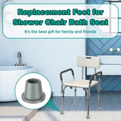 4 PCS Feet Caps Shower Chair 1 Inch I.D Heavy Duty Rubber Tub Transfer