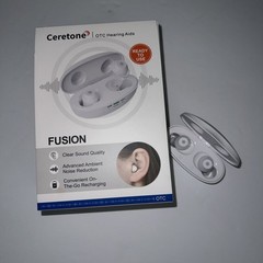 Ceretone Fusion OTC Hearing Aid CE-A61AT, White Buds