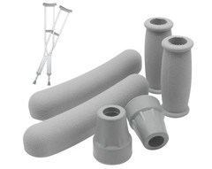 6pcs Crutch Pads Replacement Kit with Hand Grips & Tips for Standard Crutches